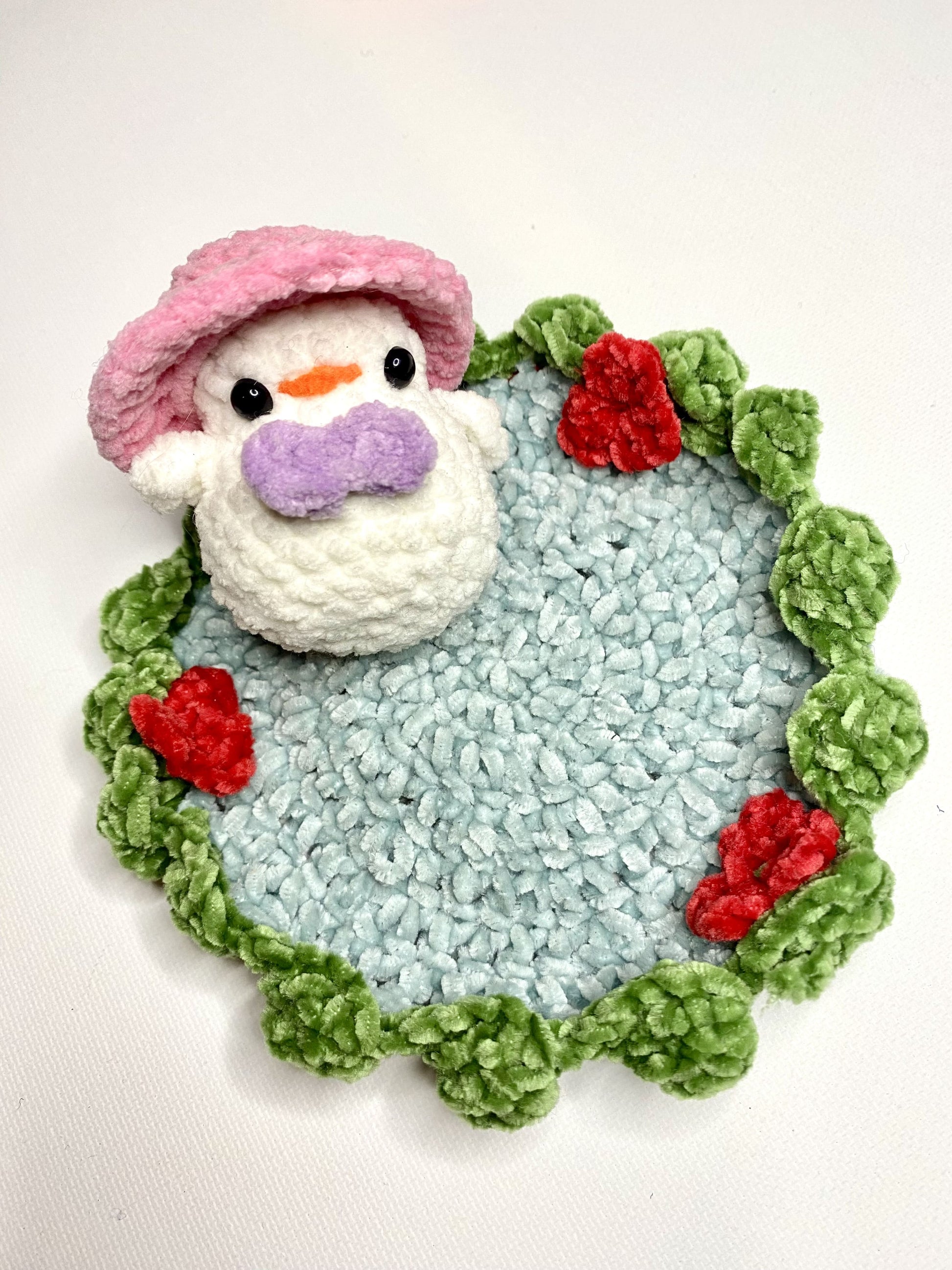 duckling with pond crocheted