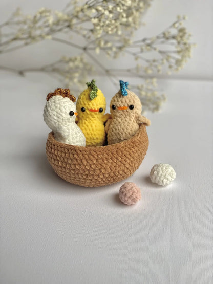 tchiptchip crochet patterns shop chick in nest for easter