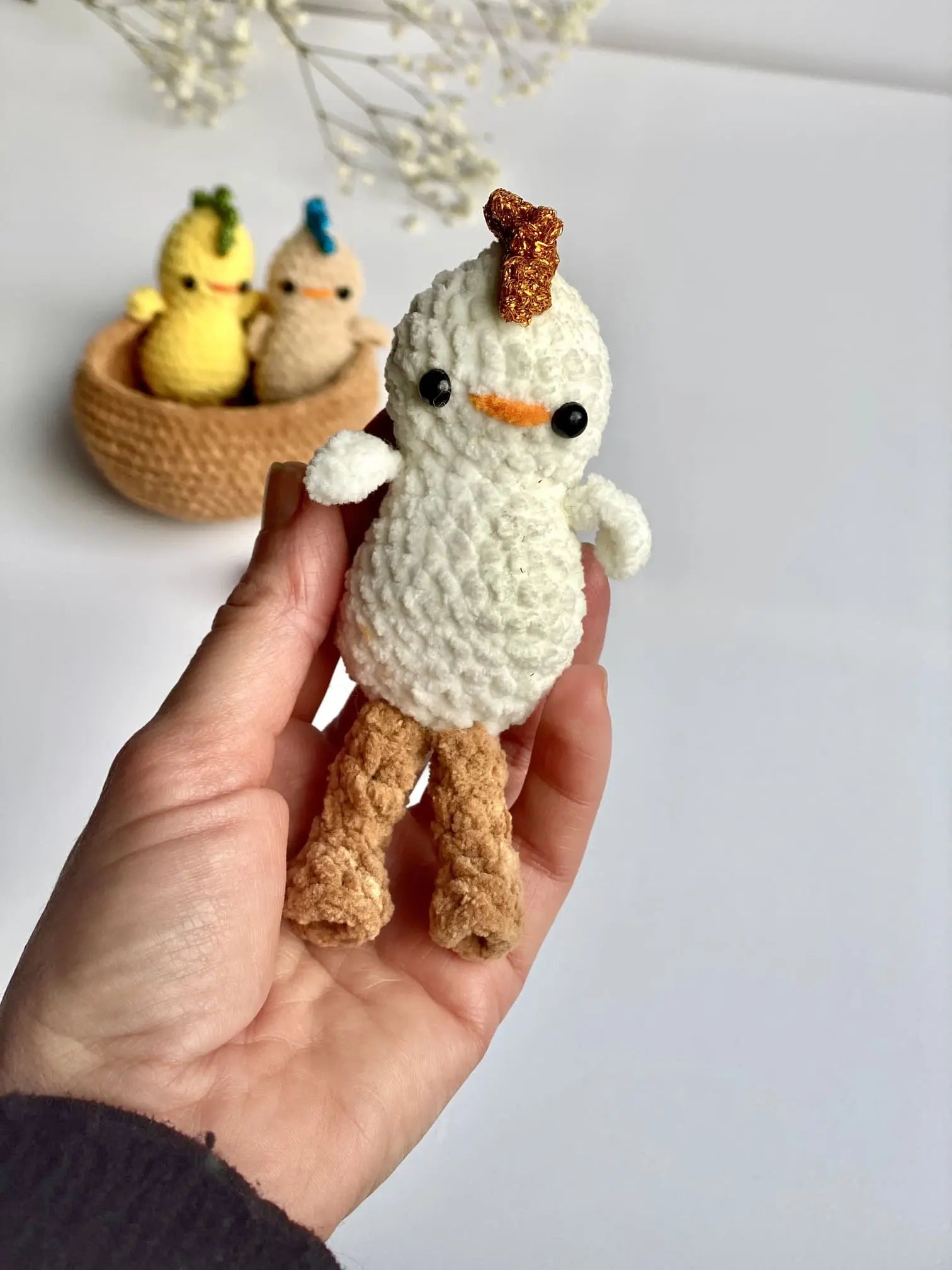 tchiptchip crochet pattern chicky in nest